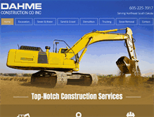 Tablet Screenshot of dahmeconstruction.com